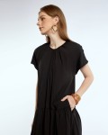 SIXDO G-Black Raw Loose Dress for Women
